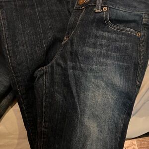 Express Dark Wash Straight Jeans